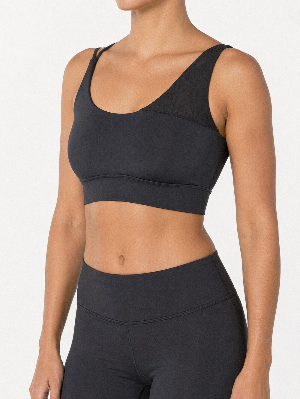 EUC Cyclehouse By Marika Womens Hope Mesh Black Strappy Back Sports Bra Sz M